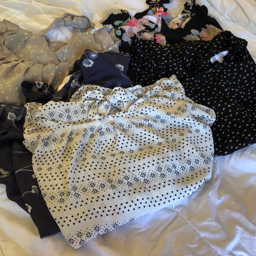 LC Lauren Conrad tie blouses